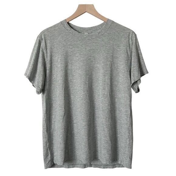 lululemon athletica Tops - Lululemon All Yours Tee Heathered Core Light Grey Cotton Vitasea Size 6